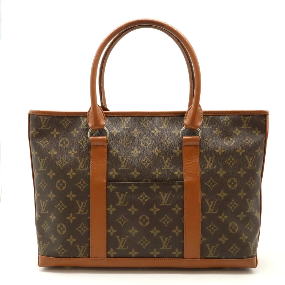 LOUIS VUITTON Monogram Weekend Tote Bag Shoulder Brown